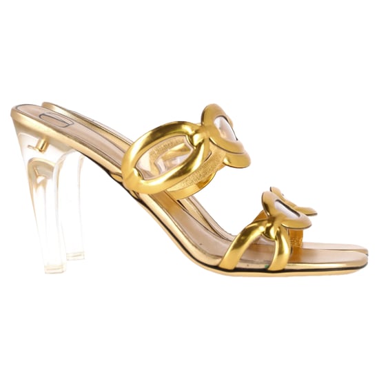 Valentino Chain 1967 110mm Muiltjes in Gouden Leer - Image 1