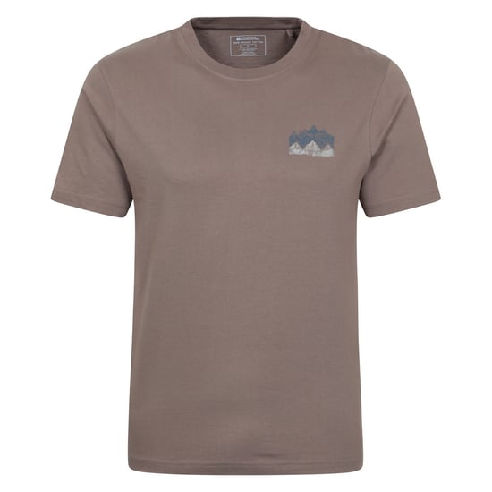 Mountain Warehouse Heren Bergtoppen T-Shirt (Donker Beige) - Image 1