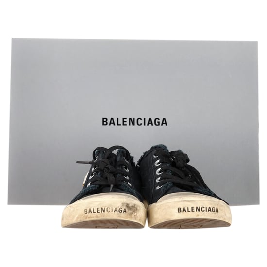 Balenciaga Paris Versleten Open-Hak Sneakers in Zwart Katoen - Image 2