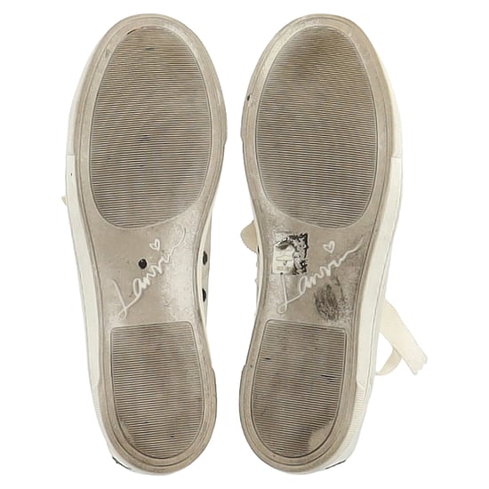 Lanvin Sneakers met Slangenhuid-effect en Cap Toe in Witte Leer - Image 6