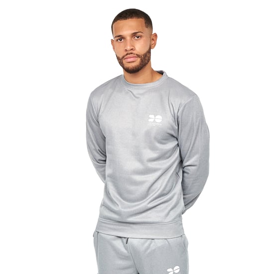 Crosshatch Heren Langtons Crew Neck Track Top (Houtskool) - Image 3