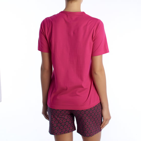 Damen-Sommerpyjama aus 100 % Baumwolle KL40000 Kurzarm-T-Shirt und Shorts, Frühlings-Sommerpyjama - Image 3