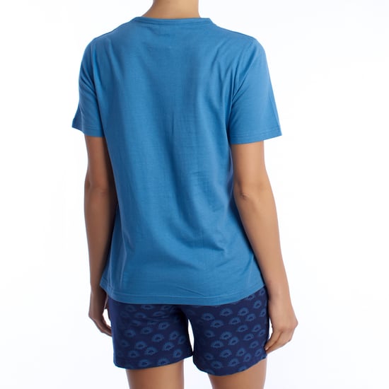 Damen-Sommerpyjama aus 100 % Baumwolle KL40000 Kurzarm-T-Shirt und Shorts, Frühlings-Sommerpyjama - Image 3