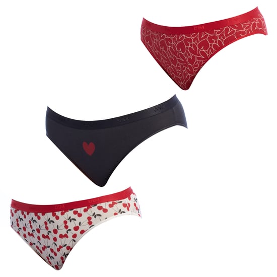 3er-Pack Slips aus Stretch-Baumwolle D4C17 für Damen - Image 1