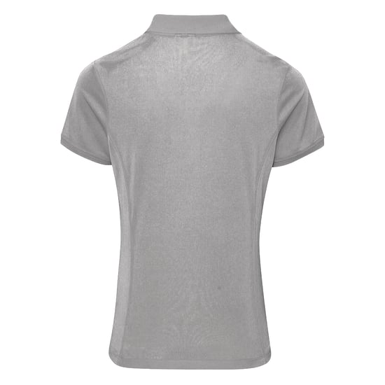 Premier Dames/dames Coolchecker korte mouw Pique Polo T-Shirt (Zilver) - Image 2