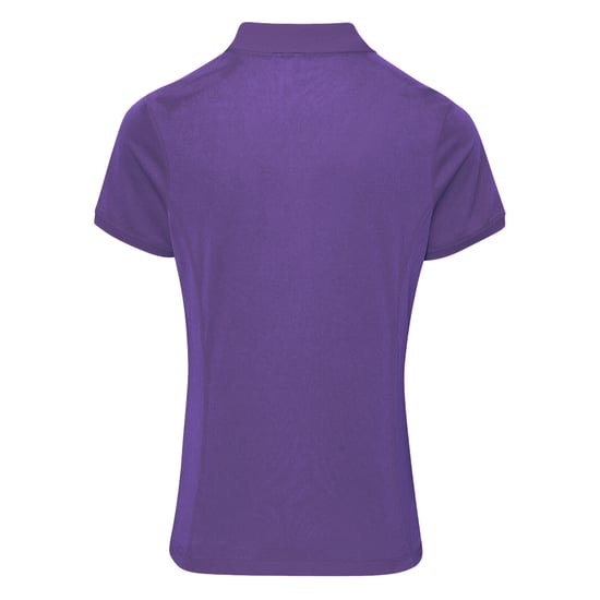 Premier Dames/dames Coolchecker korte mouw Pique Polo T-Shirt (Paars) - Image 2