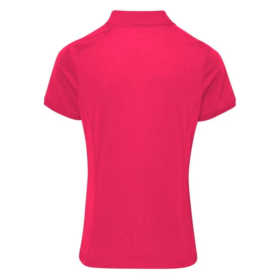 Premier Dames/dames Coolchecker korte mouw Pique Polo T-Shirt (Heet Roze) - Image 2