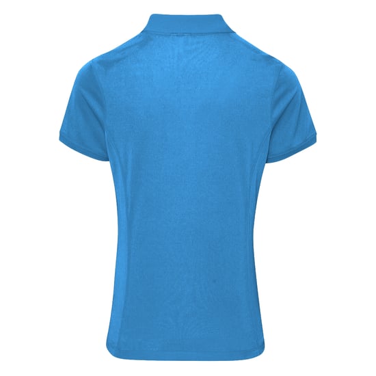 Premier Dames/dames Coolchecker korte mouw Pique Polo T-Shirt (Saffier) - Image 2