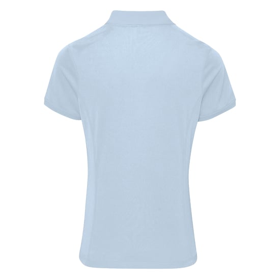 Premier Dames/dames Coolchecker korte mouw Pique Polo T-Shirt (Lichtblauw) - Image 2
