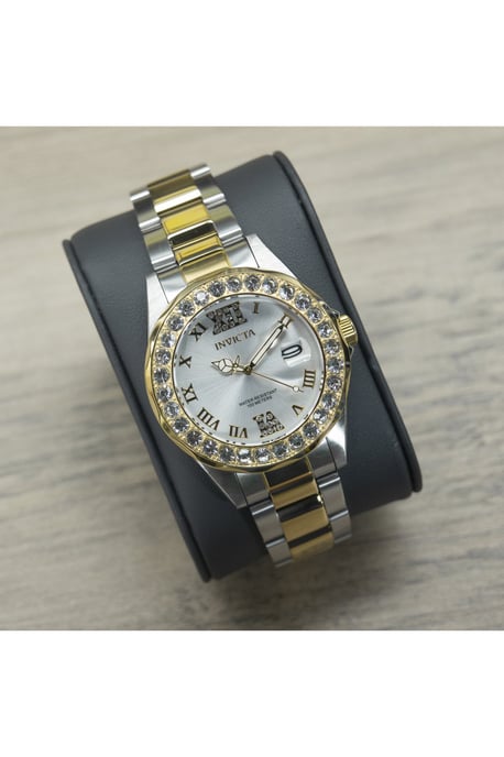 Invicta Pro Diver 20215 Dames Horloge - Quartz Uurwerk - Roestvrij Staal met zilveren Wijzerplaat - 38mm - Image 2