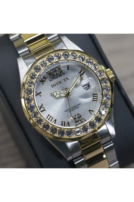 Invicta Pro Diver 20215 Dames Horloge - Quartz Uurwerk - Roestvrij Staal met zilveren Wijzerplaat - 38mm - Image 3