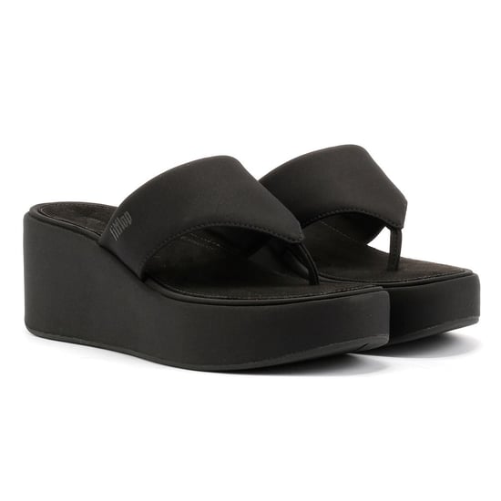 FitFlop Platfforms Wedge Dames Zwarte Sandalen - Image 1