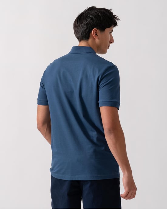 BOSS Orange Passenger Heren Stretchkatoenen Slim-Fit Polo Shirt met Logo Patch - Image 3