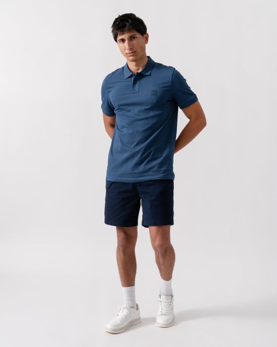 BOSS Orange Passenger Heren Stretchkatoenen Slim-Fit Polo Shirt met Logo Patch - Image 4