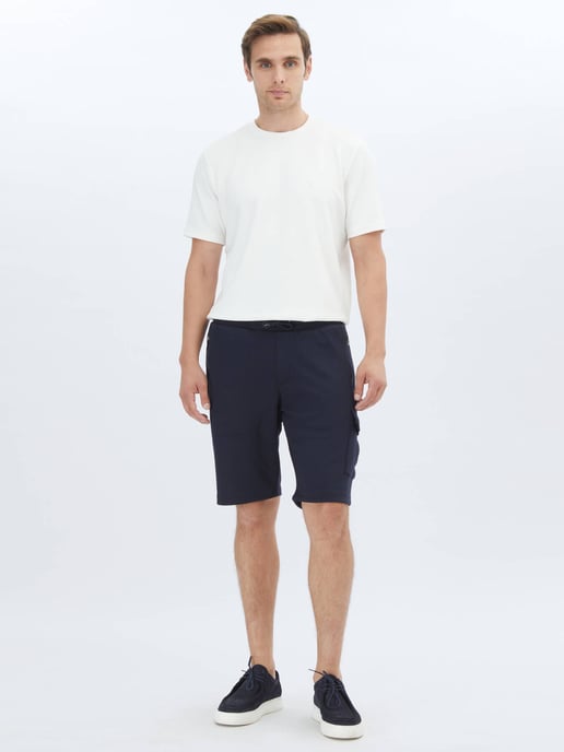 Effen gebreide casual bermuda - Image 1
