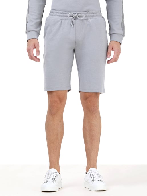 Effen gebreide jogging-fit sportbermuda - Image 1