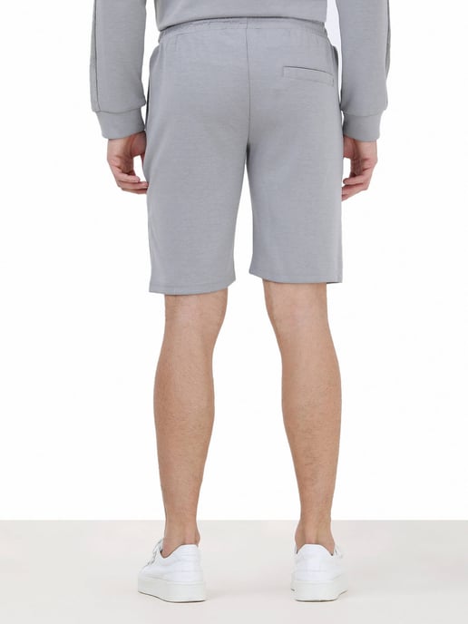 Effen gebreide jogging-fit sportbermuda - Image 5