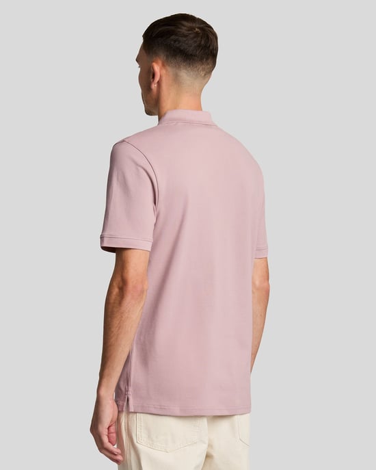 Lyle & Scott Field Thistle Roze Effen Poloshirt - Image 3