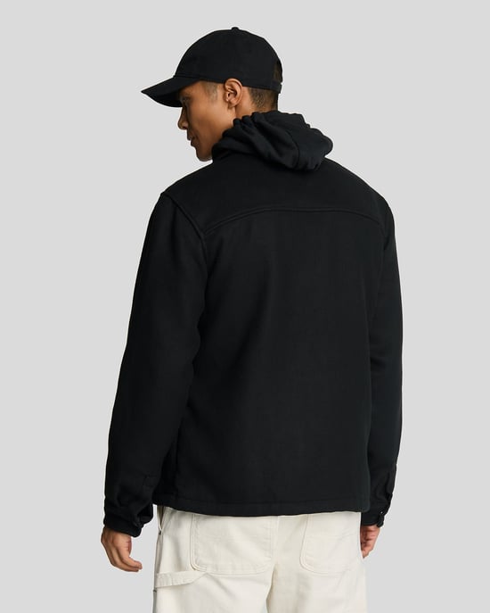 Lyle & Scott effen gitzwart overshirtjack - Image 3