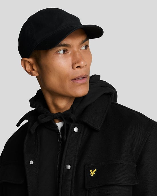 Lyle & Scott effen gitzwart overshirtjack - Image 4