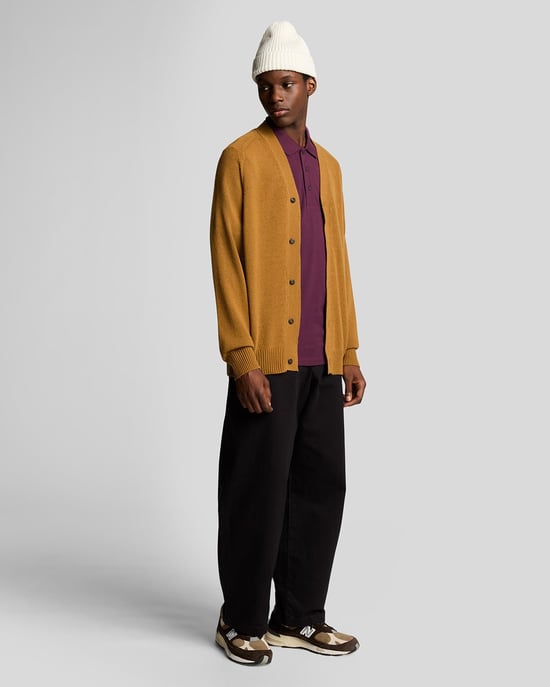 Lyle & Scott-logo op de borst van Weavers Claret Burgundy poloshirt - Image 2