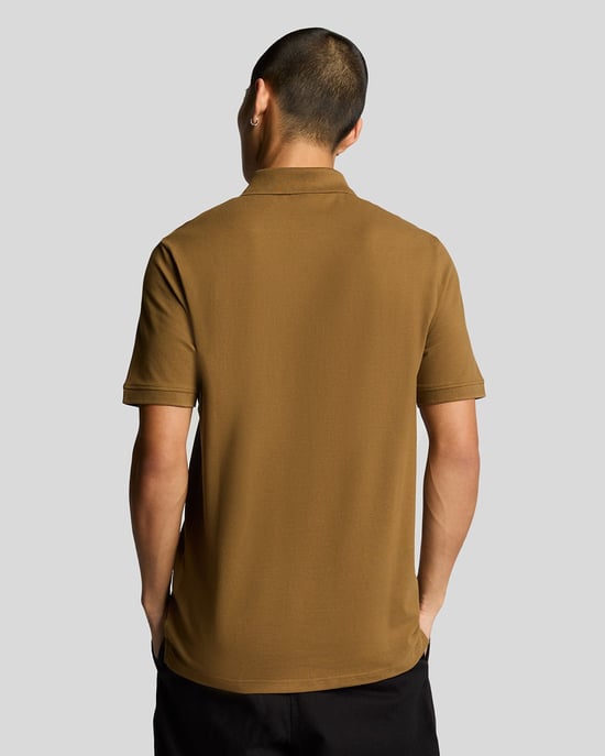 Lyle & Scott-logo op de borst Wild Nettle bruin poloshirt - Image 3