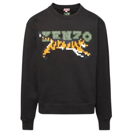 Kenzo Paris digitaal tijgerontwerp zwart sweatshirt - Image 1