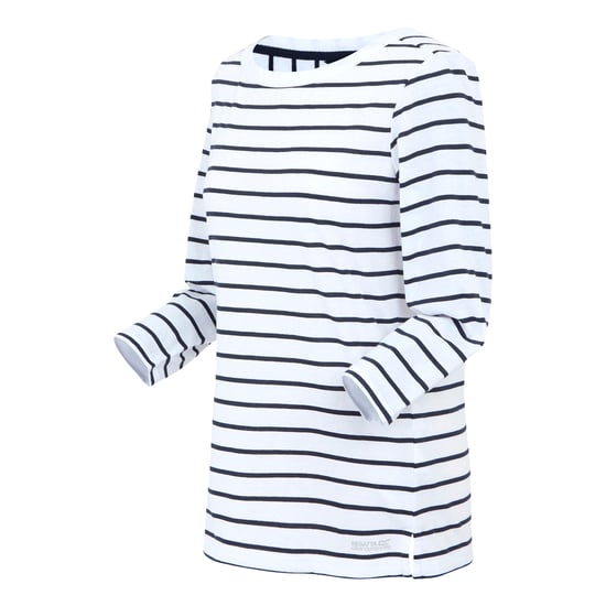 Regatta Dames/Dames Baylette II Gestreept T-shirt (Wit, Marine) - Image 3
