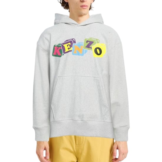 Kenzo gekleurde bloklogo grijze hoodie - Image 3