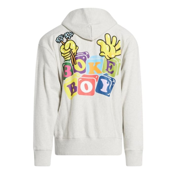 Kenzo gekleurde bloklogo grijze hoodie - Image 4