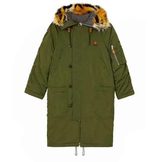 Kenzo gewatteerde parka donker kaki groene jas - Image 1