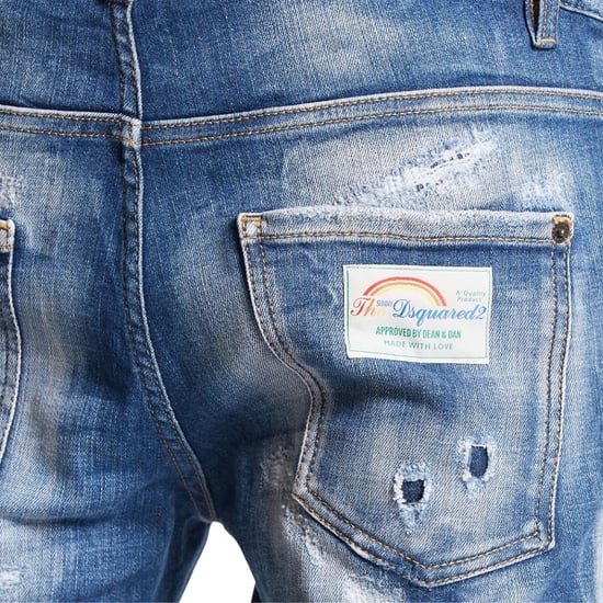 Dsquared2 Super Twinky Jean vervaagde versterkte gescheurde blauwe jeans - Image 4