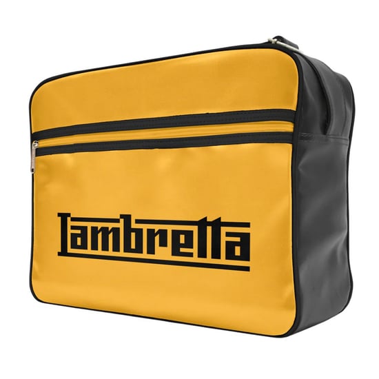 Lambretta Unisex Volwassen Logo Cabin Tas (Zwart/Mosterd) - Image 2