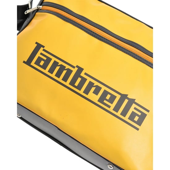 Lambretta Unisex Volwassen Logo Cabin Tas (Zwart/Mosterd) - Image 5