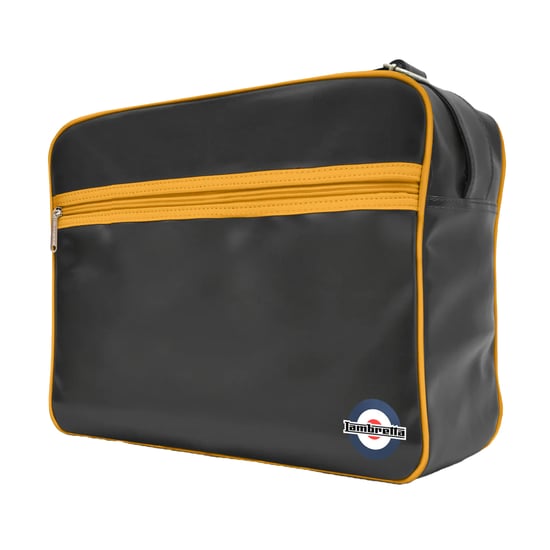 Lambretta Unisex Retro Tas voor Volwassenen (Zwart/Mustard) - Image 2
