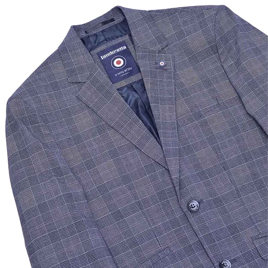 Lambretta Heren Bradley Geruite Blazer (Leisteen) - Image 2
