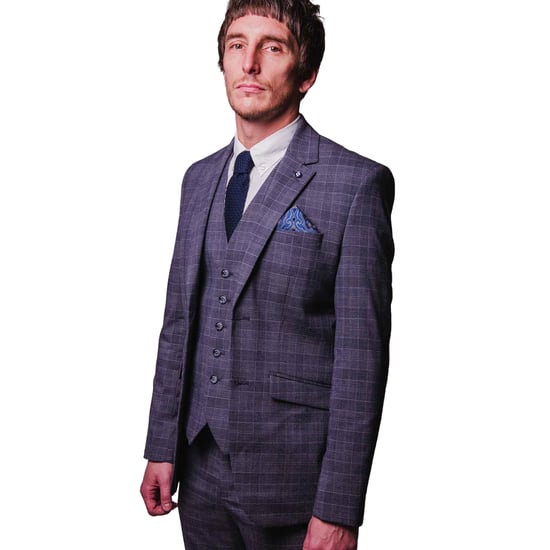 Lambretta Heren Bradley Geruite Blazer (Leisteen) - Image 3