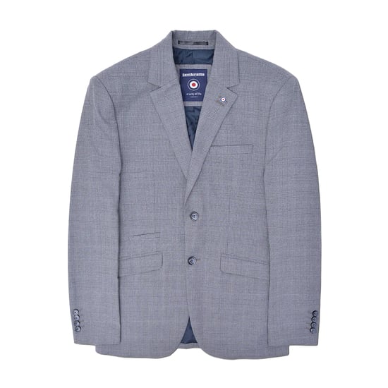 Lambretta Heren Dawson Geruite Blazer (Grijs) - Image 1
