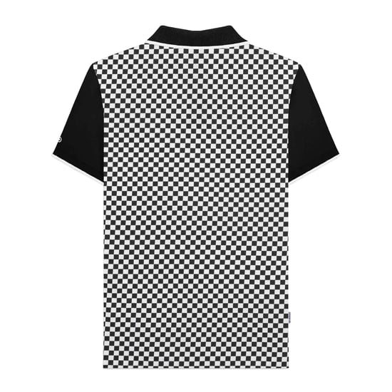 Lambretta Heren SS25 Tweekleurig Groot & Lang Poloshirt (Zwart, Wit) - Image 2