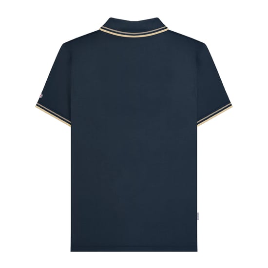 Lambretta Heren SS25 Twin Tip Poloshirt (Marine/Cinder) - Image 2