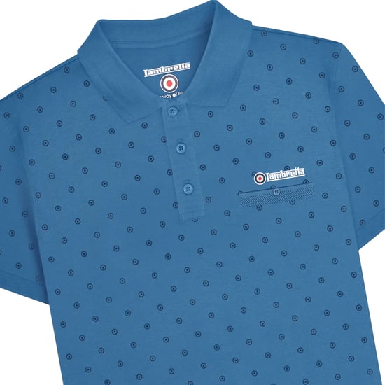 Lambretta Heren Premium Target All-Over Print Big & Tall Polo Shirt (Donkerblauw/Navy) - Image 3
