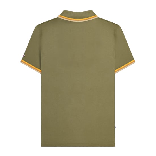 Lambretta Heren SS25 Drievoudig Getipte Poloshirt (Khaki Groen) - Image 2