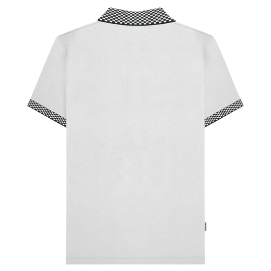 Lambretta Heren SS25 Tweekleurig Poloshirt (Wit) - Image 2