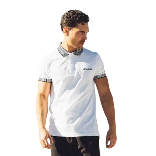 Lambretta Heren SS25 Tweekleurig Poloshirt (Wit) - Image 3
