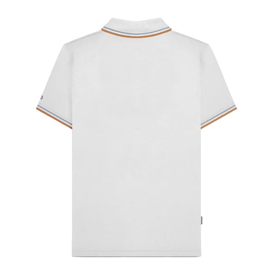 Lambretta Heren SS25 Twin Tip Poloshirt (Wit/Kleurig) - Image 2