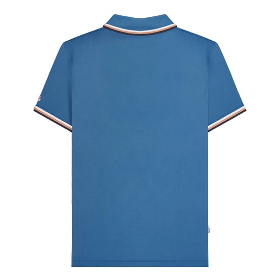 Lambretta Heren SS25 Triple Tipped Groot & Lang Poloshirt (Donkerblauw/Wit/Kurk/Navy) - Image 2