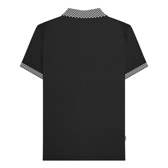 Lambretta Heren SS25 Tweekleurig Groot & Lang Poloshirt (Zwart) - Image 2