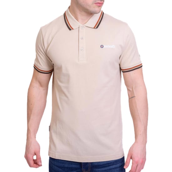 Lambretta Heren SS25 Driekleurige Poloshirt (Havermout) - Image 3