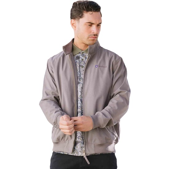 Lambretta Harrington heren douchebestendig jack (Donkergrijs) - Image 3