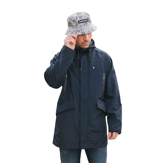 Lambretta Heren Heaton Hooded Jacket (Marine) - Image 3